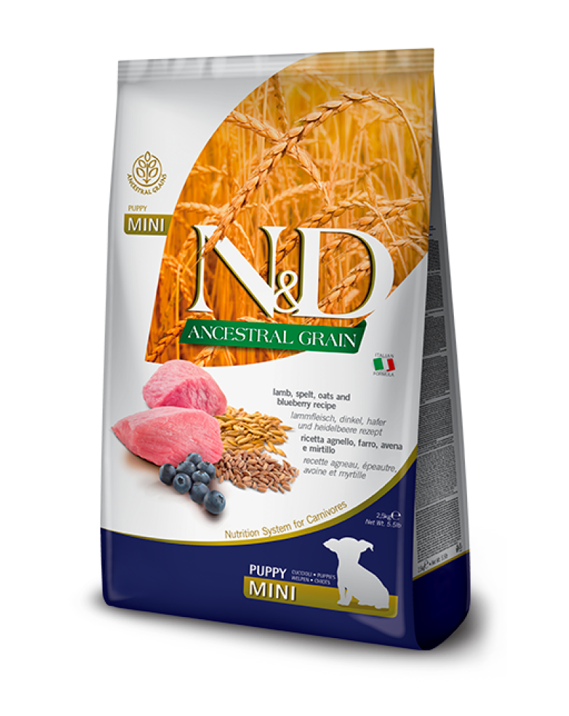 N&D Ancestral Grain Lamb & Blueberry Puppy Mini 2.5Kg