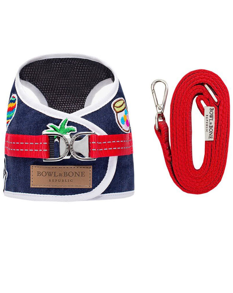 Dog Harness Denim Navy